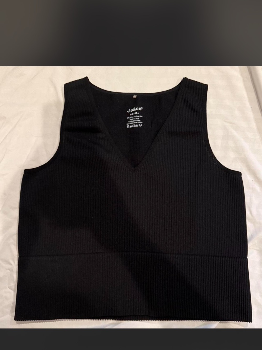 Black Ribbed Top